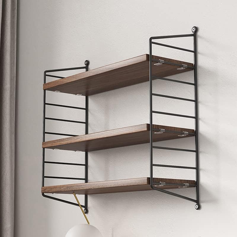 ANDWINT ウォールシェルフ 壁を傷つけない 高さ調節可能 3段式 幅60 木製 DIY ラック 取り付け簡単 賃貸 飾り棚 収納棚 穴あけ不要 石膏ボード 壁付け棚 おしゃれ 北欧 ナチュラル