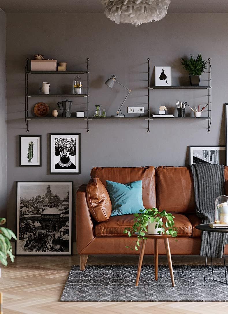 ANDWINT ウォールシェルフ 壁を傷つけない 高さ調節可能 3段式 幅60 木製 DIY ラック 取り付け簡単 賃貸 飾り棚 収納棚 穴あけ不要 石膏ボード 壁付け棚 おしゃれ 北欧 ナチュラル