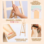 ANDWINT イーゼル 木製 スタンド 150cm 高さ調節可能 油絵用イーゼル A1 B1 大型 子供 スケッチ 写生 看板 絵画