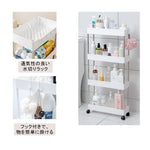 ANDWINT キッチンワゴン キャスター付き スリム 隙間収納 収納ラック 細い棚 台所 調味料ラック ペットボトル 洗面所 おしゃれ 小物 冷蔵庫横 収納カート ローリングラック シンク下オーガナイザーとストレージ 4段 ホワイト