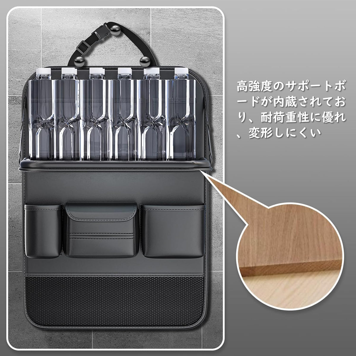 ANDWINT シートバックポケット 車 テーブル 後部座席 折りたたみ式 大容量 キックガード カーシートバックストレージ 多機能 防水防汚 車内収納 簡単設置 吊り下げ 食事 カー用品