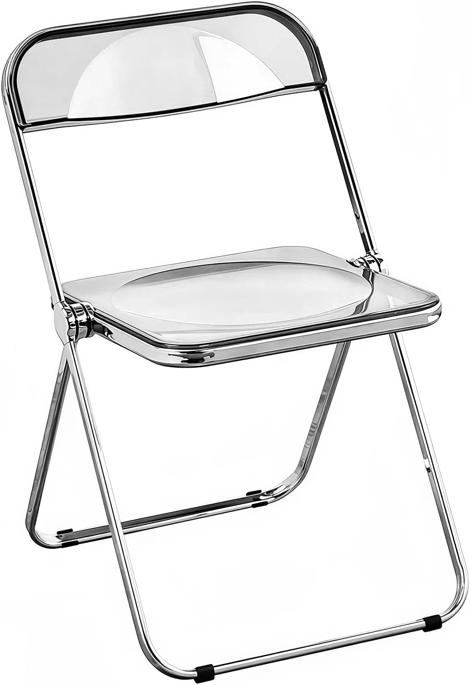 ANDWINT クリアチェア パイプ椅子 折りたたみ椅子 チェア 透明椅子 デザインチェア クリア クリア椅子 北欧 透明 スタッキングチェア 折り畳み椅子 透明イス デスクチェア 折りたたみ コンパクト おしゃれ チェアー オフィス