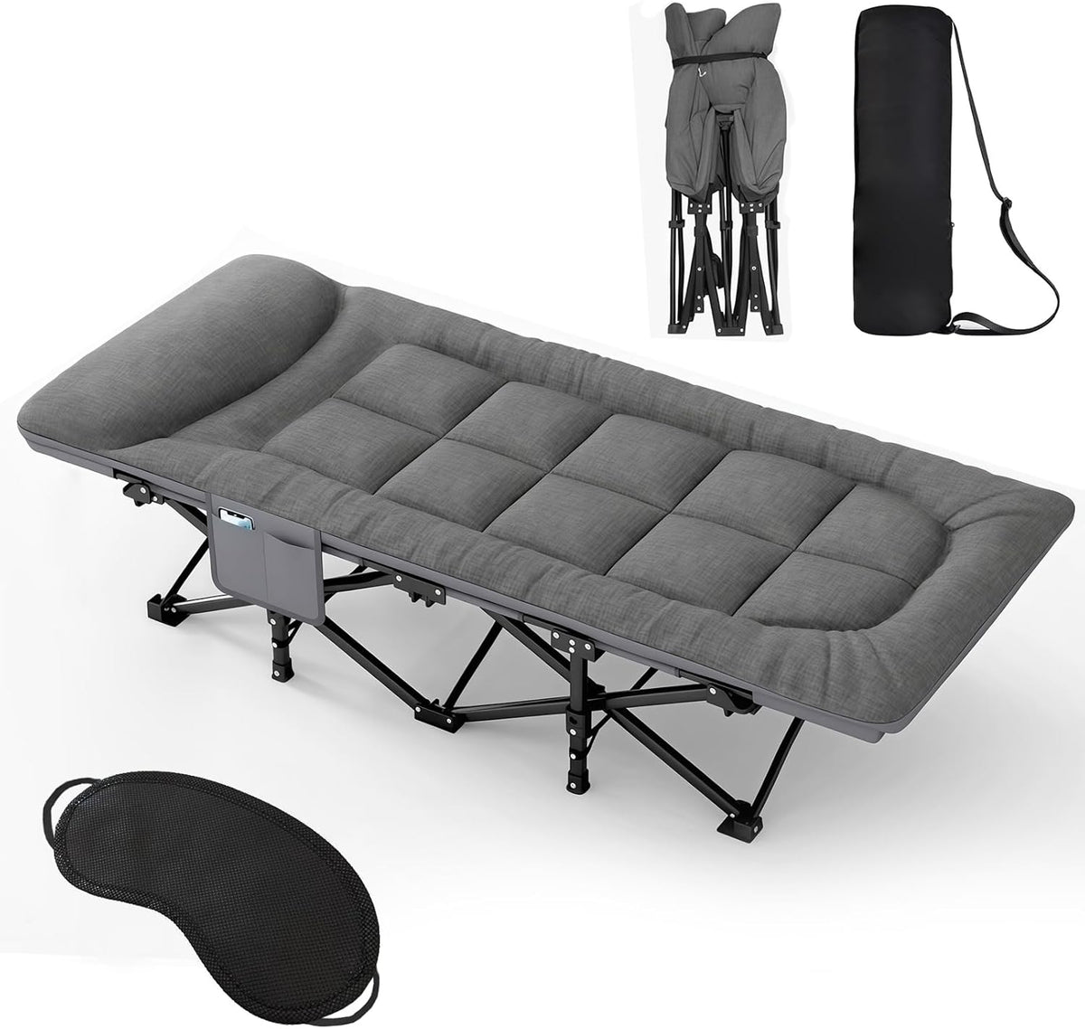 ANDWINT 折り畳み式ベッド 簡易 収納便利 コット アウトドア 耐荷重200kg