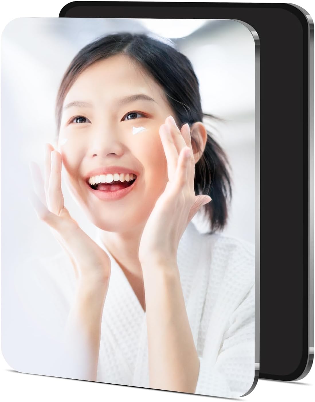 ANDWINT 鏡 マグネット 浴室 風呂 マグネットミラー 壁掛けミラー 全体マグネット採用 強力 落ちにくい 姿見 洗面所 玄関 様々なシーンに適用 サイズ:40×30cm