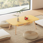 ANDWINT テーブル ローテーブル 幅100×奥行50×高さ42.5cm リビングテーブル センターテーブル 机 デスク 引き出し付き 棚付き 省スペース ミニテーブル 天然木 木目 木製 北欧 木 一人暮らし シンプル 可愛い おしゃれ