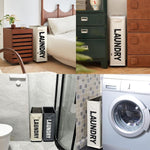 ANDWINT 洗濯かご ランドリーかご ランドリーバスケット 容量45L 長39×幅19×高58 (cm) スリム 防水 折りたたみ キャスター付き 撥水加工 衣類収納 寝室 脱衣所 リビング 取っ手付き 収納便利 クローゼット内