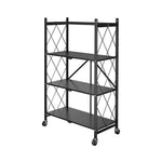 ANDWINT スチールラック メタルラック 完成品 キャスター付き 幅70 5段 折り畳みラック ラック 収納ラック レンジ台 オープンラック 収納棚 キッチンラック コンパクト お手入れ簡単 大容量