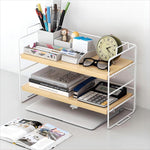 ANDWINT デスク上置棚 本棚 デスクラック 卓上ラック卓上収納 机上ラック 文房具 飾り 小物置き おしゃれ キッチン/寝室/洗面所/事務用/学校/ストレージ用 組み立て簡単 幅37×奥行16.5×高さ24cm