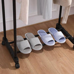 ANDWINT ハンガーラック スリム 頑丈 パイプハンガー ダブル キャスター付き 幅80*奥行42*高さ90-160cm さびにくい コートハンガー 高さ調節可能 マット加工 おしゃれ かんたん組み立て シングルタイプ 省スペース 洋服掛け ディスプレイ 物干し 室内干し