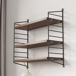 ANDWINT ウォールシェルフ 壁を傷つけない 高さ調節可能 3段式 幅60 木製 DIY ラック 取り付け簡単 賃貸 飾り棚 収納棚 穴あけ不要 石膏ボード 壁付け棚 おしゃれ 北欧 ナチュラル