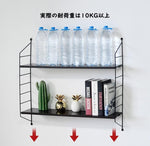 ANDWINT ウォールシェルフ 壁を傷つけない 高さ調節可能 3段式 幅60 木製 DIY ラック 取り付け簡単 賃貸 飾り棚 収納棚 穴あけ不要 石膏ボード 壁付け棚 おしゃれ 北欧 ナチュラル