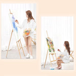 ANDWINT イーゼル 木製 スタンド 150cm 高さ調節可能 油絵用イーゼル A1 B1 大型 子供 スケッチ 写生 看板 絵画