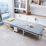 ANDWINT 折りたたみベッド ベッド マットレス付き シングル コンパクト収納 四つ折り 簡易ベッド 折りたたみ 組み立て簡単 キャスター付き 軽量