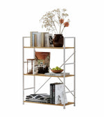 ANDWINT ラック 棚 オープンシェルフ 収納ラック スリム 隙間収納 木製棚板 幅60 スチール 組立品 オーク