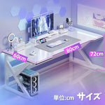 ANDWINT ゲーミングデスク パソコンデスク 幅80 机 配線ホール付き pcデスク 簡単組み立て 作業・ゲーム・学習用 おしゃれ 組立簡単