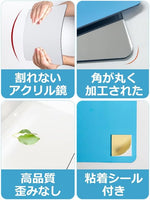 ANDWINT どこでも貼れる割れない鏡 幅40cm*高120cm クマ 貼る鏡 壁掛け鏡 ミラー 全身鏡 姿見 アクリルミラー ミラーシート ウォールミラー 化粧鏡 ソフトミラー