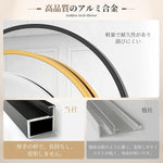 ANDWINT 全身鏡 姿見鏡 スタンドミラー 壁掛け鏡 アーチ型 薄型アルミ合金フレーム 36*146cm 折りたたみ 自立 軽量 省スペース 安全設計 飛散防止 おしゃれ モダン 鏡