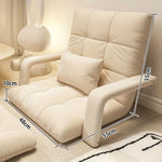 ANDWINT 座椅子 もこふわ クッション付き 柔らかな肌触り フロアチェア 7段階 リクライニング コンパクト 一人掛けソファ ハイバック チェア 椅子 折りたたみ可能 幅約50cm