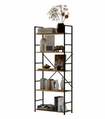 ANDWINT ラック 棚 オープンシェルフ 収納ラック スリム 隙間収納 木製棚板 幅60 スチール 組立品 オーク