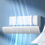 ANDWINT エアコン風よけカバー 伸縮自在 直撃風防止 風向き上下180°調整 幅は伸縮調整可能53~90cm 壁掛け式 穴あけ不要 取り付け簡単 3秒だけ組み立て完了 軽量 節電 多機種対応 多通気孔 均一導風 冷房暖房通用