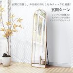 ANDWINT 全身鏡 姿見鏡 スタンドミラー 壁掛け鏡 アーチ型 薄型アルミ合金フレーム 36*146cm 折りたたみ 自立 軽量 省スペース 安全設計 飛散防止 おしゃれ モダン 鏡
