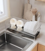 ANDWINT 水切りラック ステンレス鋼 水切りカゴ スリム 大容量 幅51×奥行21×高さ18cm 台所 キッチン収納 食器乾燥ラック 水切りバスケット シンク上 皿立て 水切りトレー 排水ラック省スペース 食器棚 錆びない