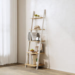 ANDWINT 収納棚 オープンシェルフ 飾り棚 ５段ラック 棚ラック木製 おしゃれ 本棚スリム 壁面収納 北欧スタイル ブラウン 玄関 リビングルーム 木目幅45×奥行35×高さ154.3cm