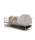 ANDWINT 水切りラック ステンレス鋼 水切りカゴ スリム 大容量 幅51×奥行21×高さ18cm 台所 キッチン収納 食器乾燥ラック 水切りバスケット シンク上 皿立て 水切りトレー 排水ラック省スペース 食器棚 錆びない