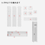 ANDWINT トイレ収納 ペーパー ティッシュ収納 玄関収納 幅15*奥行15*高さ80cm 便利 スリム ホワイト おしゃれ 組み立て式 工具不要