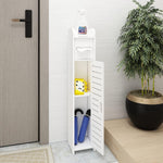 ANDWINT トイレ収納 ペーパー ティッシュ収納 玄関収納 幅15*奥行15*高さ80cm 便利 スリム ホワイト おしゃれ 組み立て式 工具不要