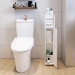 ANDWINT トイレ収納 ペーパー ティッシュ収納 玄関収納 幅15*奥行15*高さ80cm 便利 スリム ホワイト おしゃれ 組み立て式 工具不要
