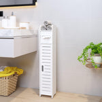 ANDWINT トイレ収納 ペーパー ティッシュ収納 玄関収納 幅15*奥行15*高さ80cm 便利 スリム ホワイト おしゃれ 組み立て式 工具不要