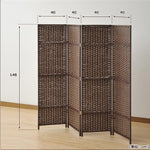 ANDWINT パーテーション 4連 衝立 部屋 仕切り 折りたたみ 幅161×奥行2×高さ148cm 軽量 組立不要 コンパクト収納 完成品 ブラウン テレワーク 飲食店 オフィス 事務所