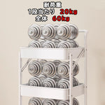 ANDWINT キッチンワゴン 組立不要 3段 折り畳み式 スチールラック 幅46×奥行29.5×高さ87cm バスケットトローリー バスケットラック ハンドル キッチンラック キャスター付き 3段 棚 隙間収納 収納ワゴン 収納カート 収納ラック 移動式