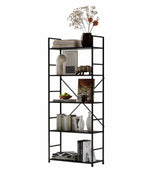 ANDWINT ラック 棚 オープンシェルフ 収納ラック スリム 隙間収納 木製棚板 幅60 スチール 組立品 オーク